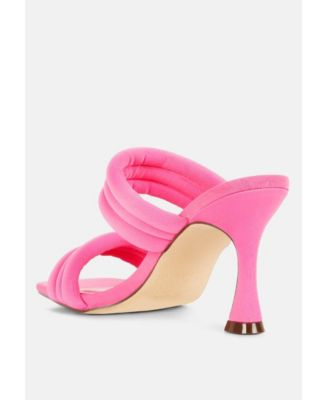 Womens New Crush Quilted Spool Heel Sandals