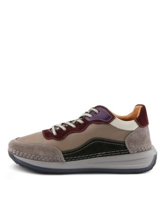 Booker Women's Fashion Sneaker with Leather Upper