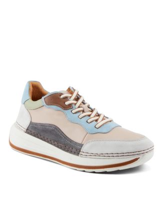 Booker Women's Fashion Sneaker with Leather Upper