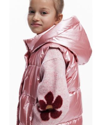 Girls's Metallic quilted vest
