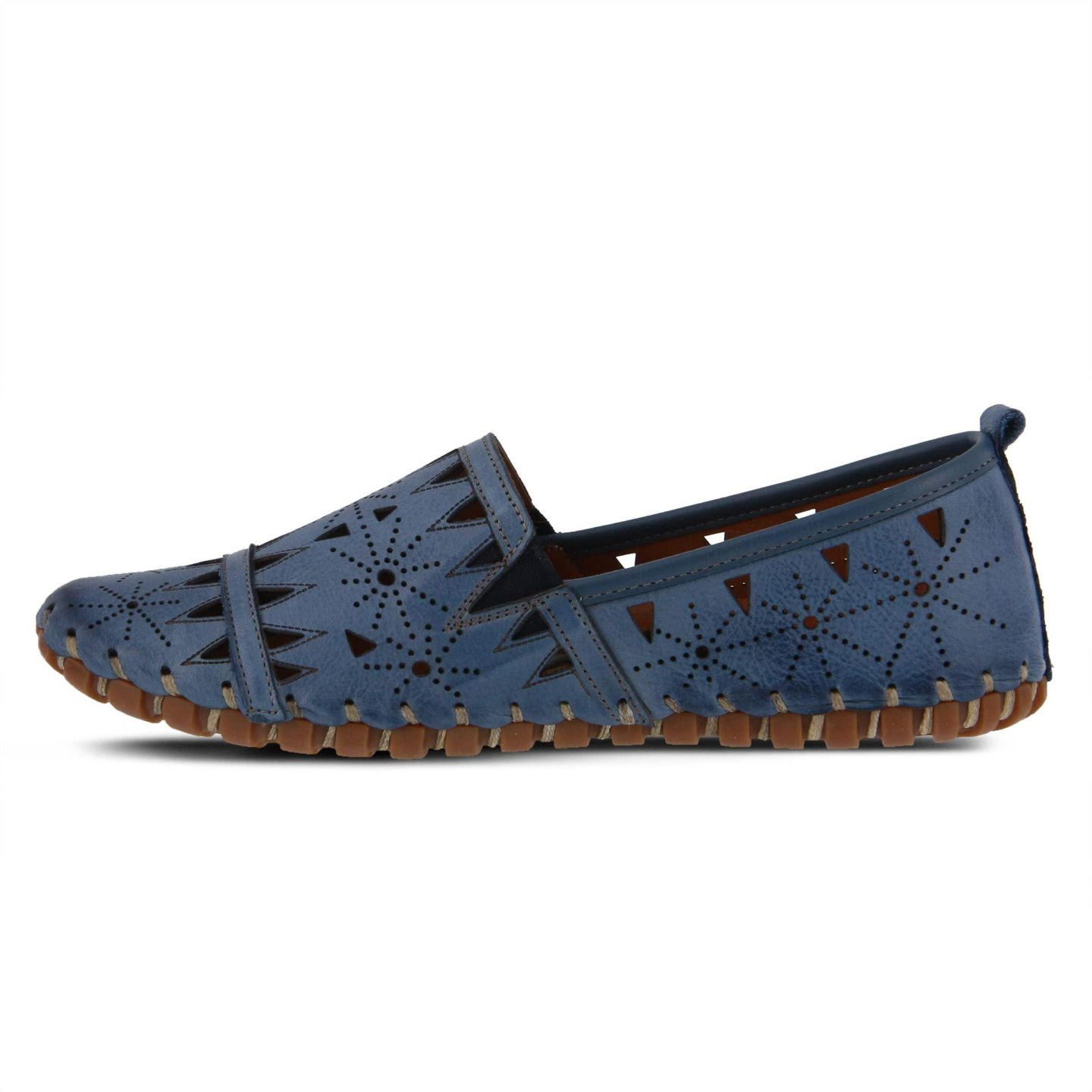Женские туфли Spring Step Fusaro Slip-On Loafer with Leather Upper, цвет: Синий — фото 4