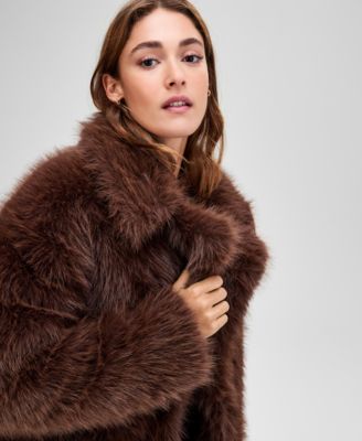 Women's Shaggy Faux-Fur Jacket, Exclusively at Macy's