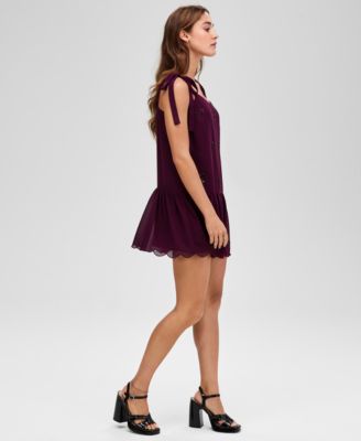 Women's Beaded-Front Mini Dress