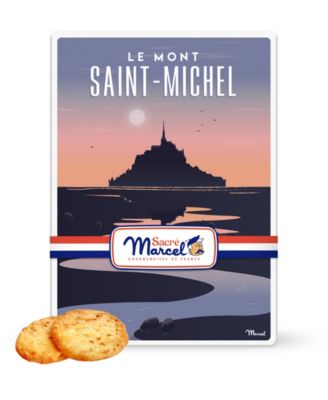 Maxim's De Paris - Mont Saint-Michel Tin with French Apple Shortbreads, 3.5oz