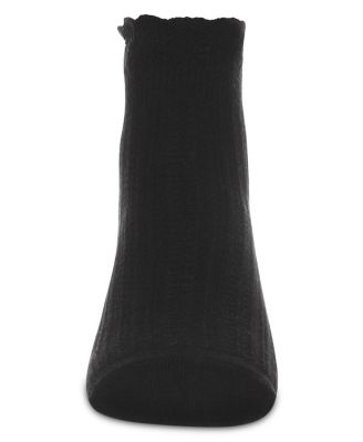 Big Girls Crochet Ruffle Anklet Socks