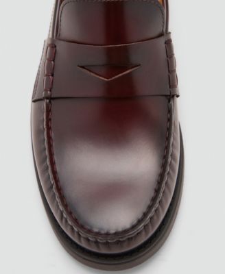 Men's Aged-Leather Loafers