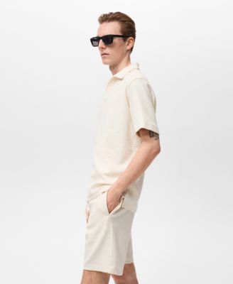 Men's Regular-Fit Textured Polo Shirt