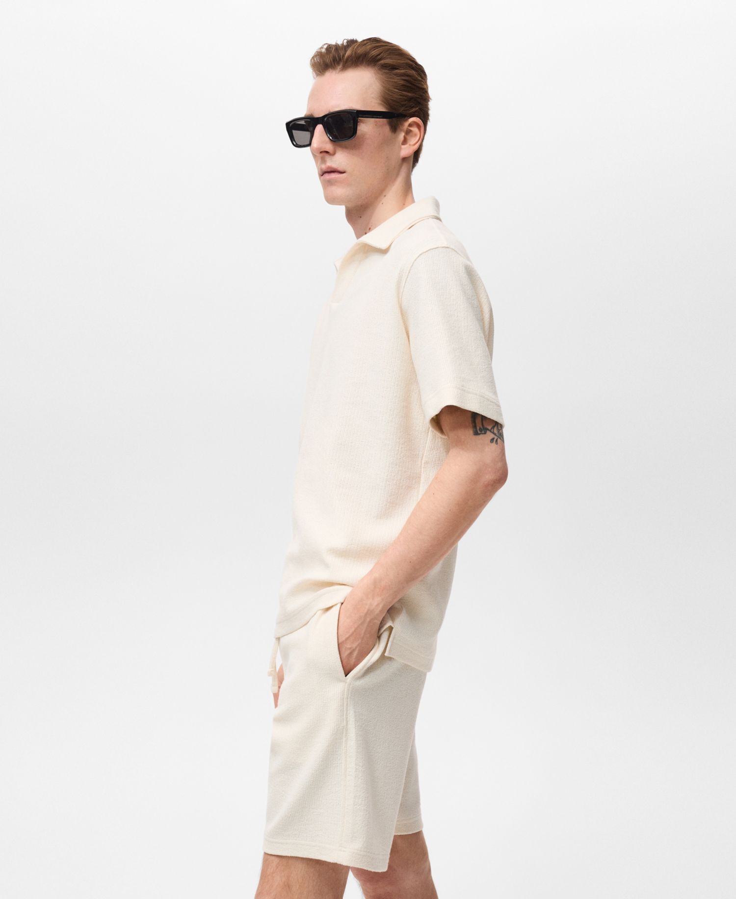 Men's Regular-Fit Textured Polo Shirt
