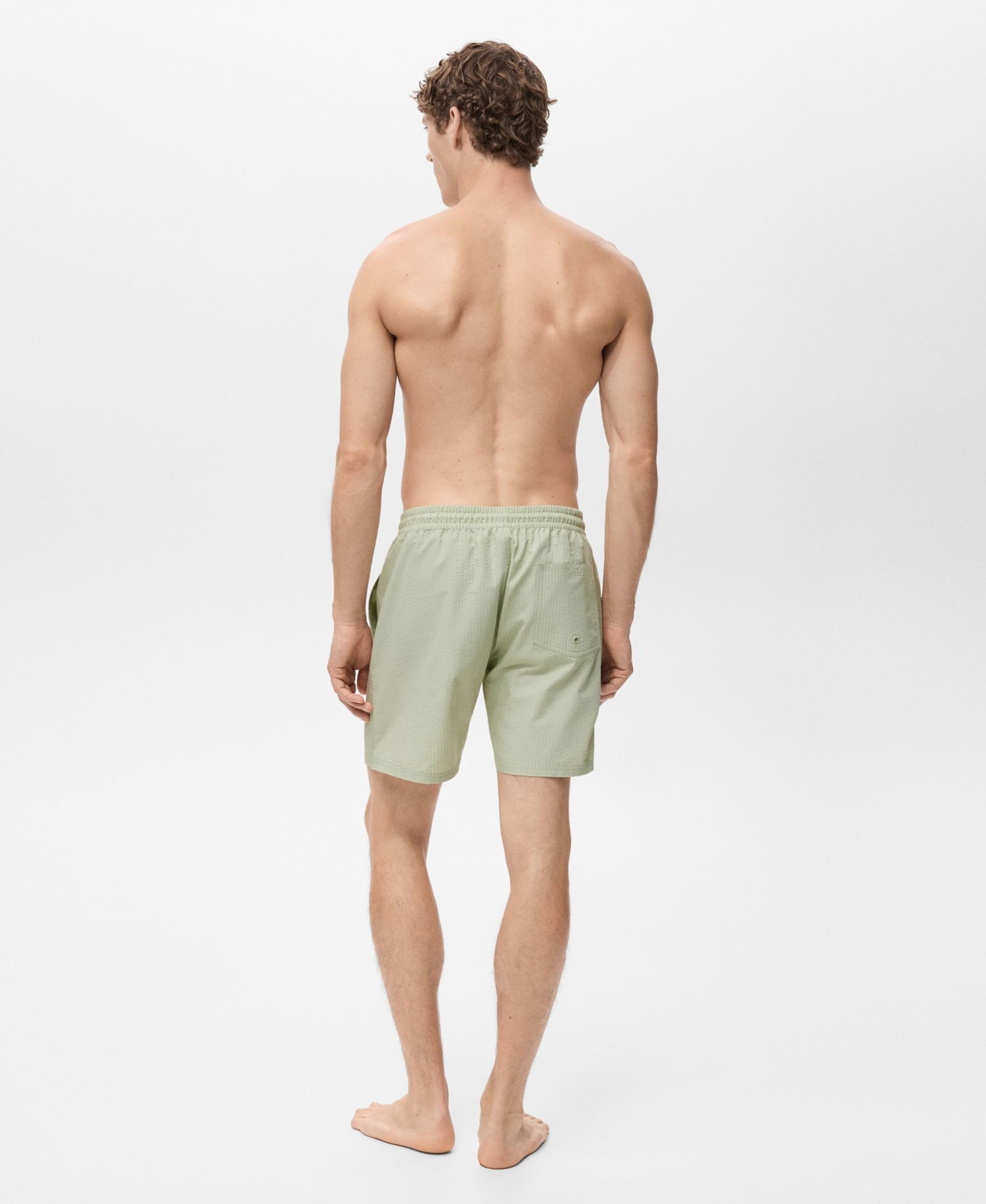 Men's Seersucker Swimming Trunks