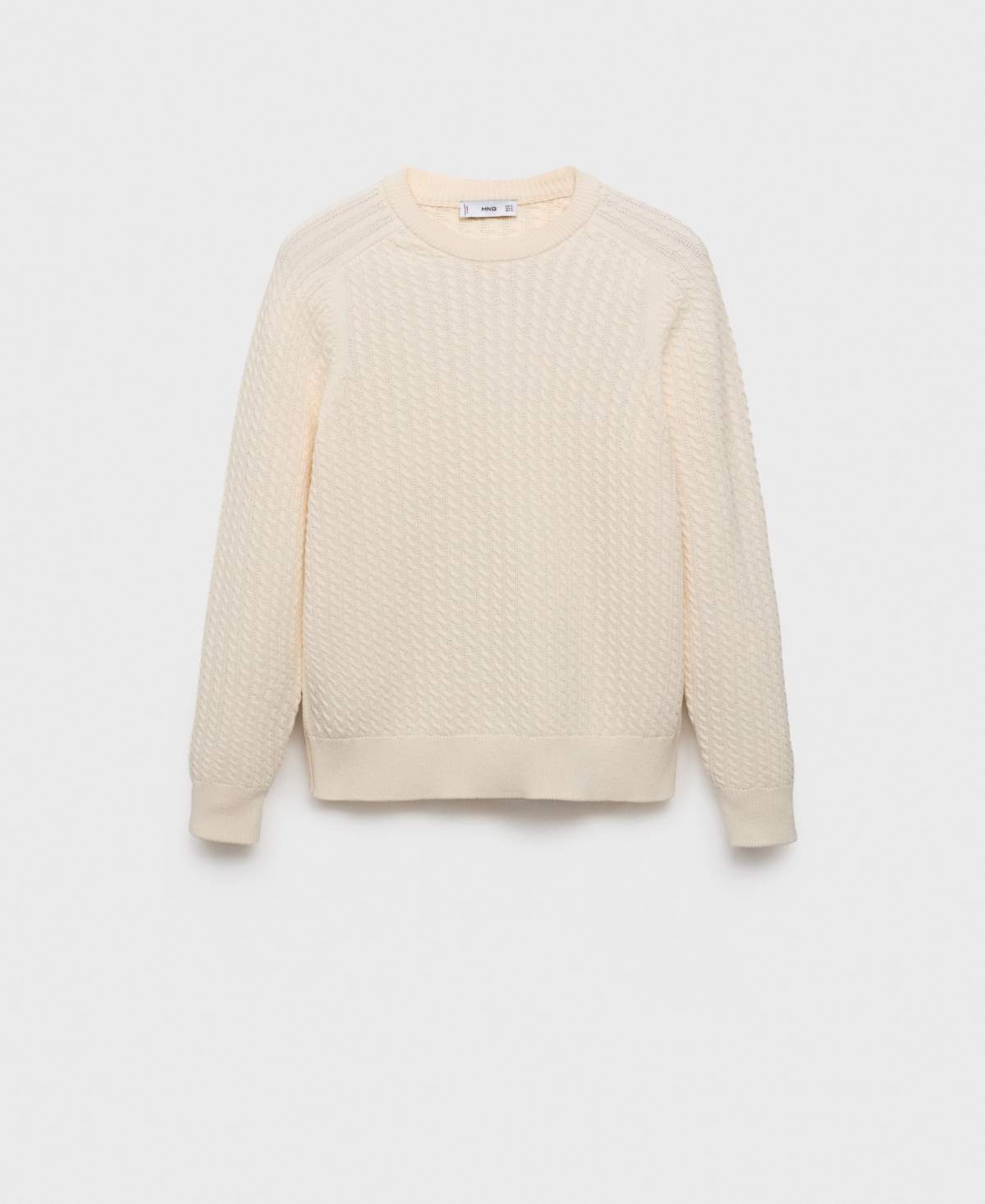 Mango Men's Cotton Braided Sweater In Neutral