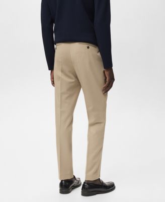 Men's Pleated Slim-Fit Pants