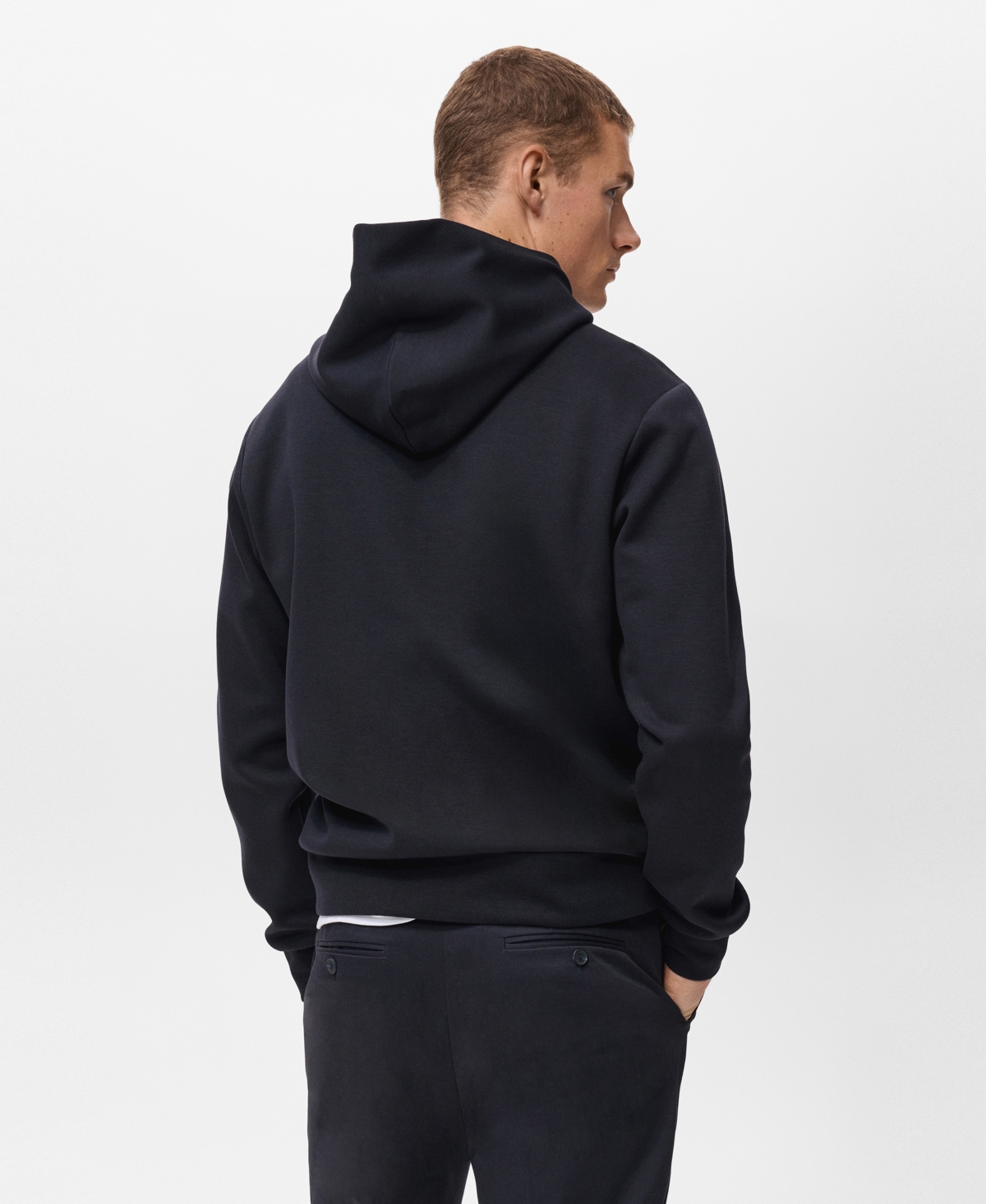Mango Men's Regular-fit Hoodie In Blue