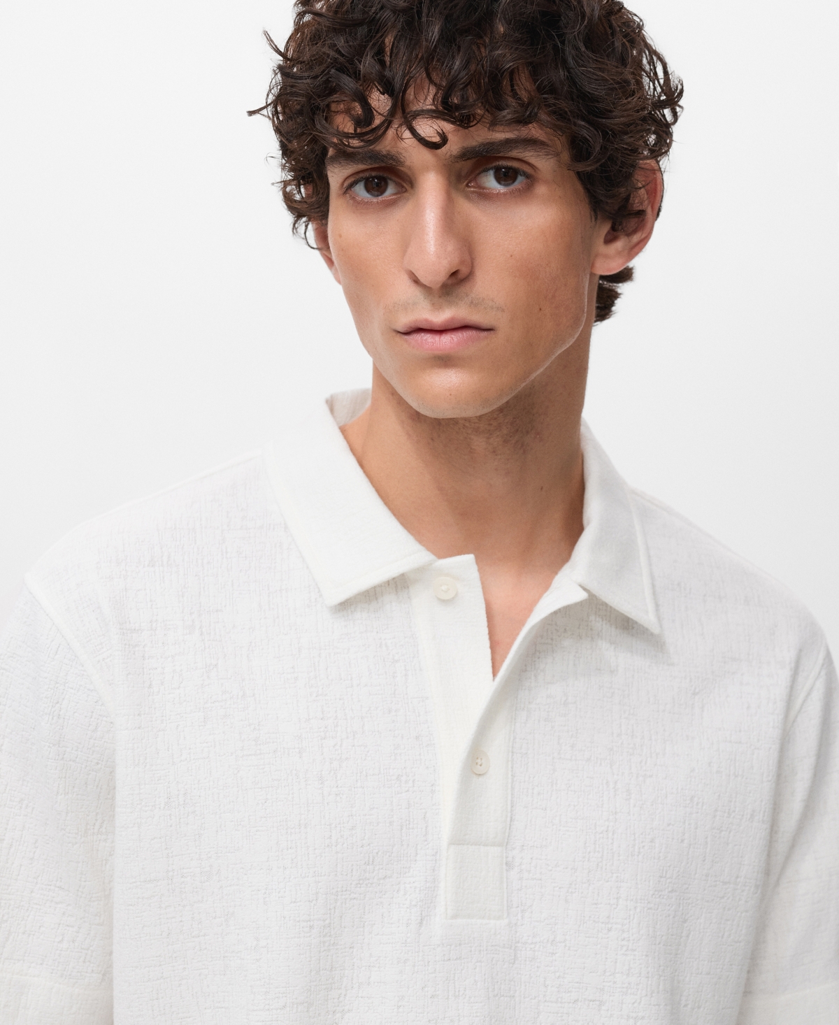 Mango Men's Structured Knitted Polo Shirt