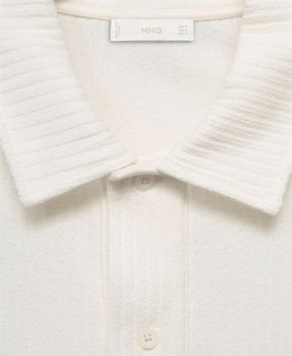 Men's Textured Knitted Polo Shirt