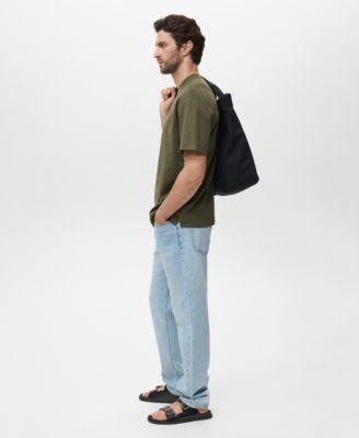 Men's Relaxed-Fit Sweatshirt Fabric T-Shirt