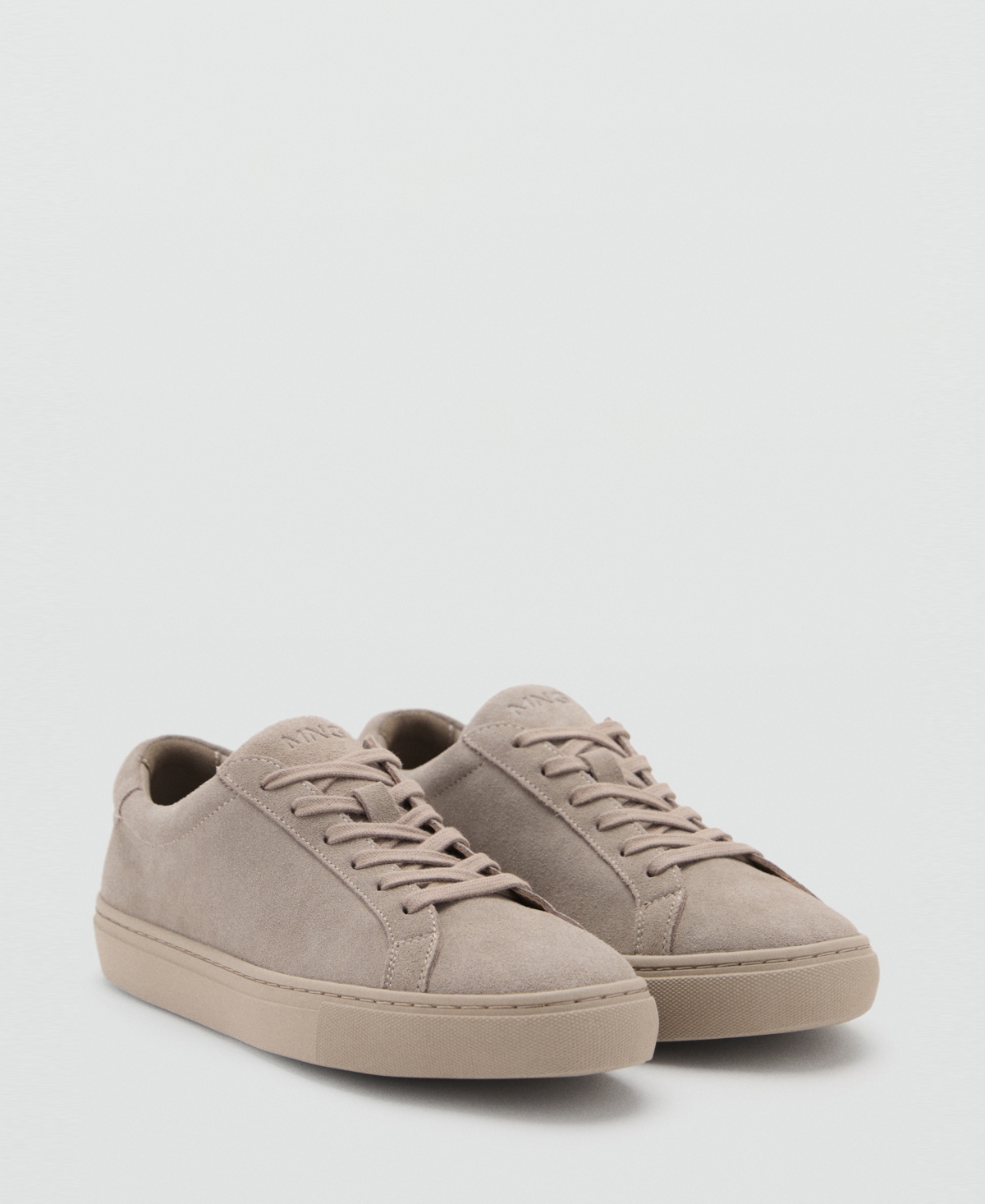 Mango Men's Suede Trainer Shoes In Gray