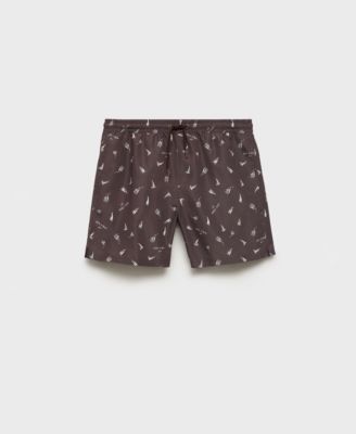 Men's Sailboat Print Swimsuit