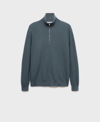 Men's Microstructure Zipper Collar Sweater