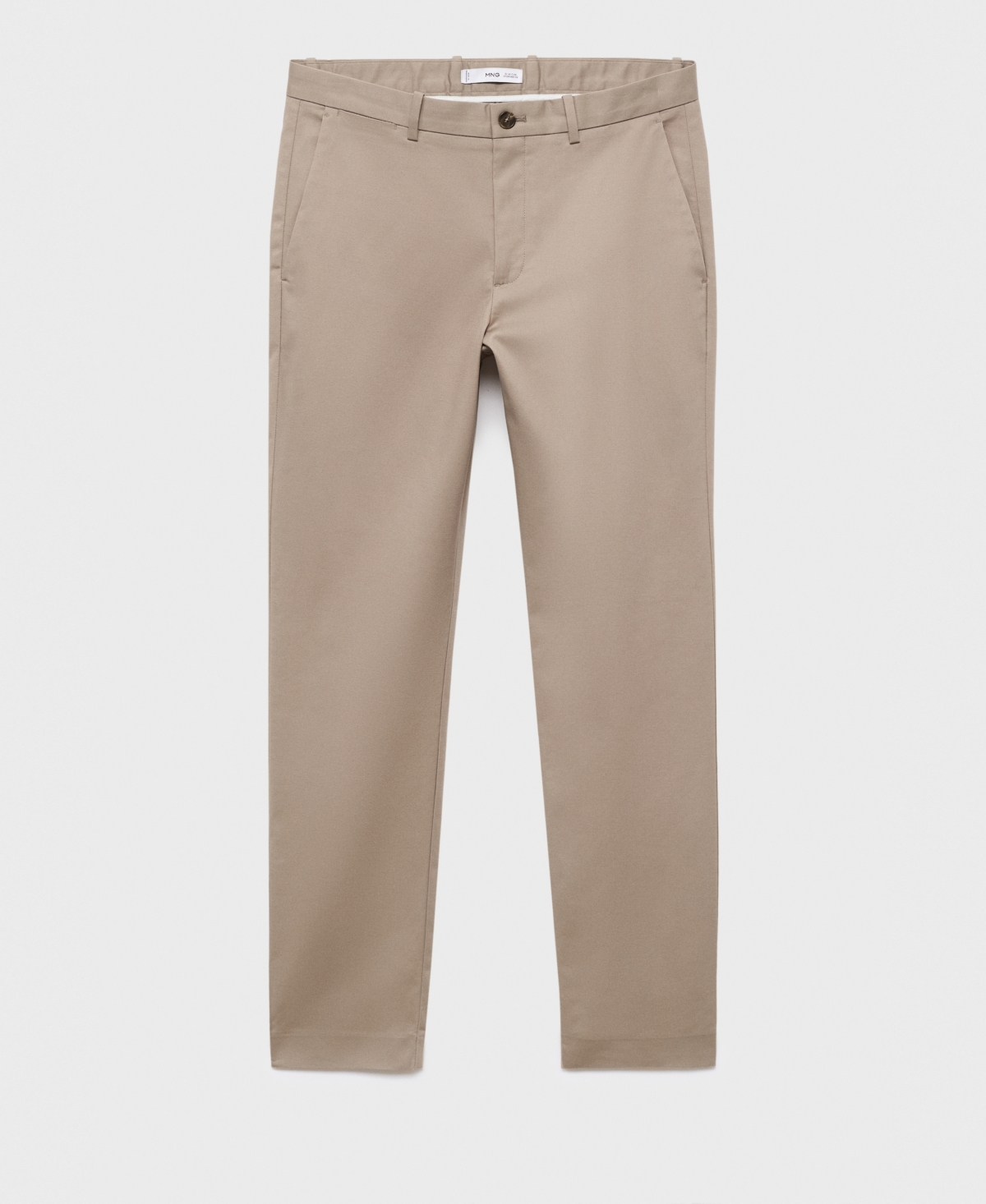 Mango Dublino Slim Fit Flat Front Stretch Stretch Chinos In Black
