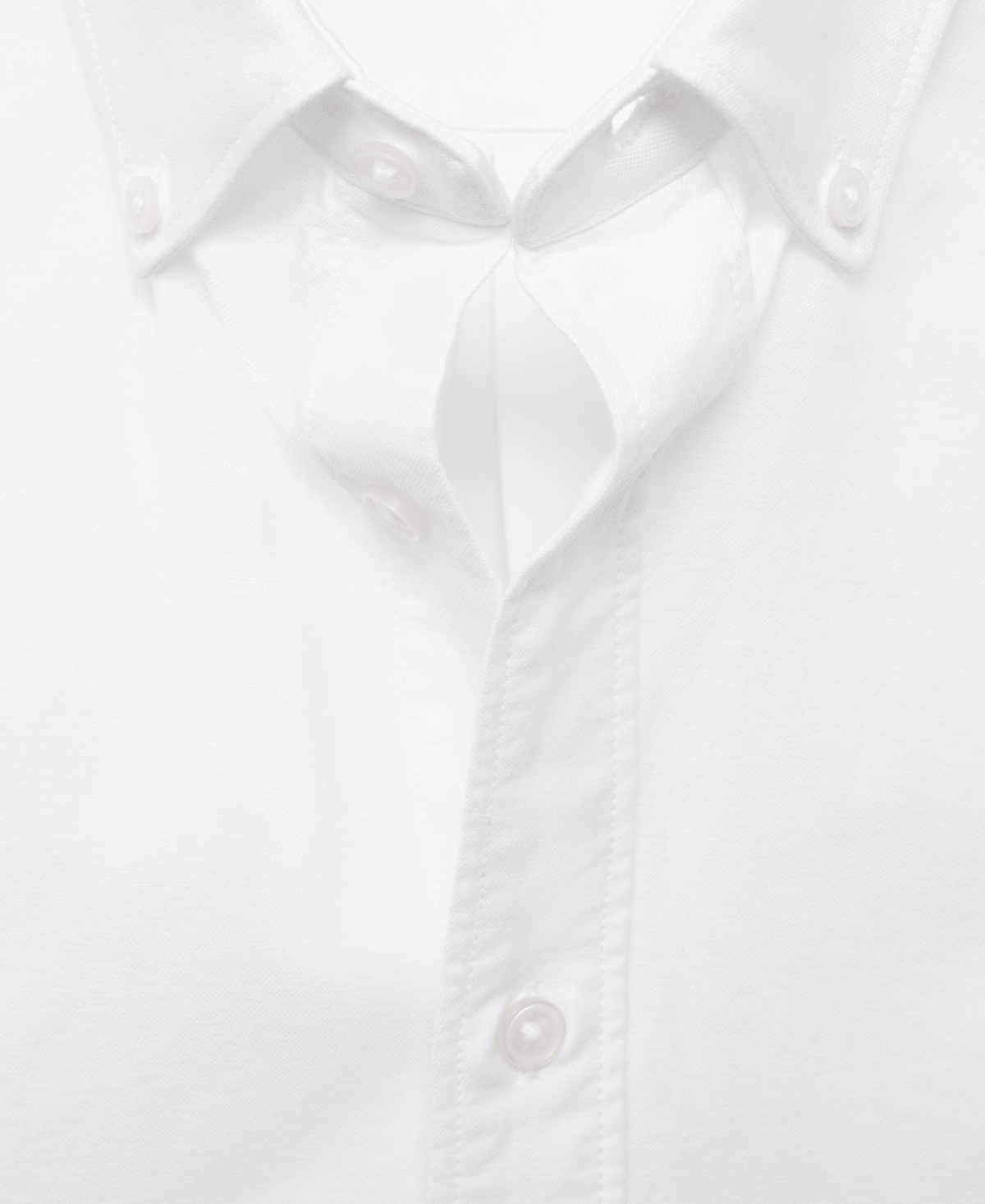 Mango Men's Cotton Oxford Shirt In White