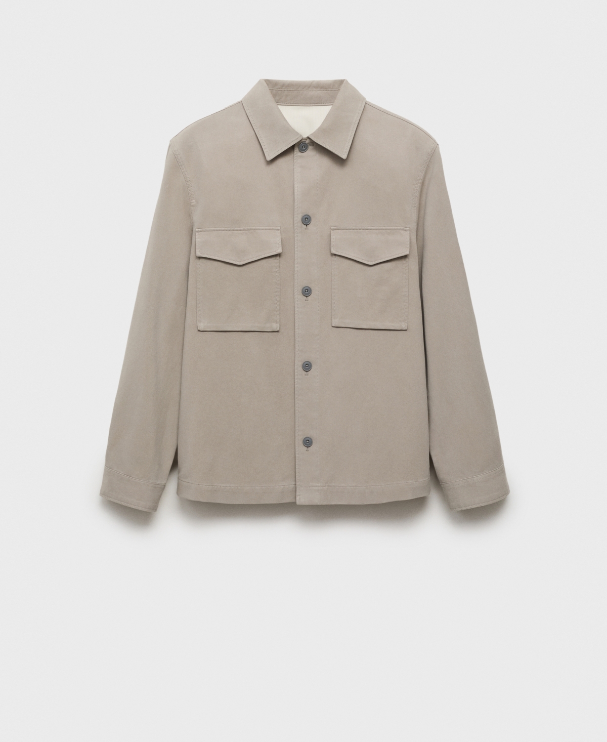 Mango Men's Pockets Lyocell Cotton Jacket In Neutral