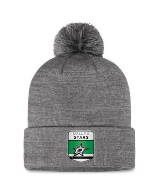 Fanatics - Men's Gray Dallas Stars Authentic Pro Home Ice Cuffed Knit Hat with Pom