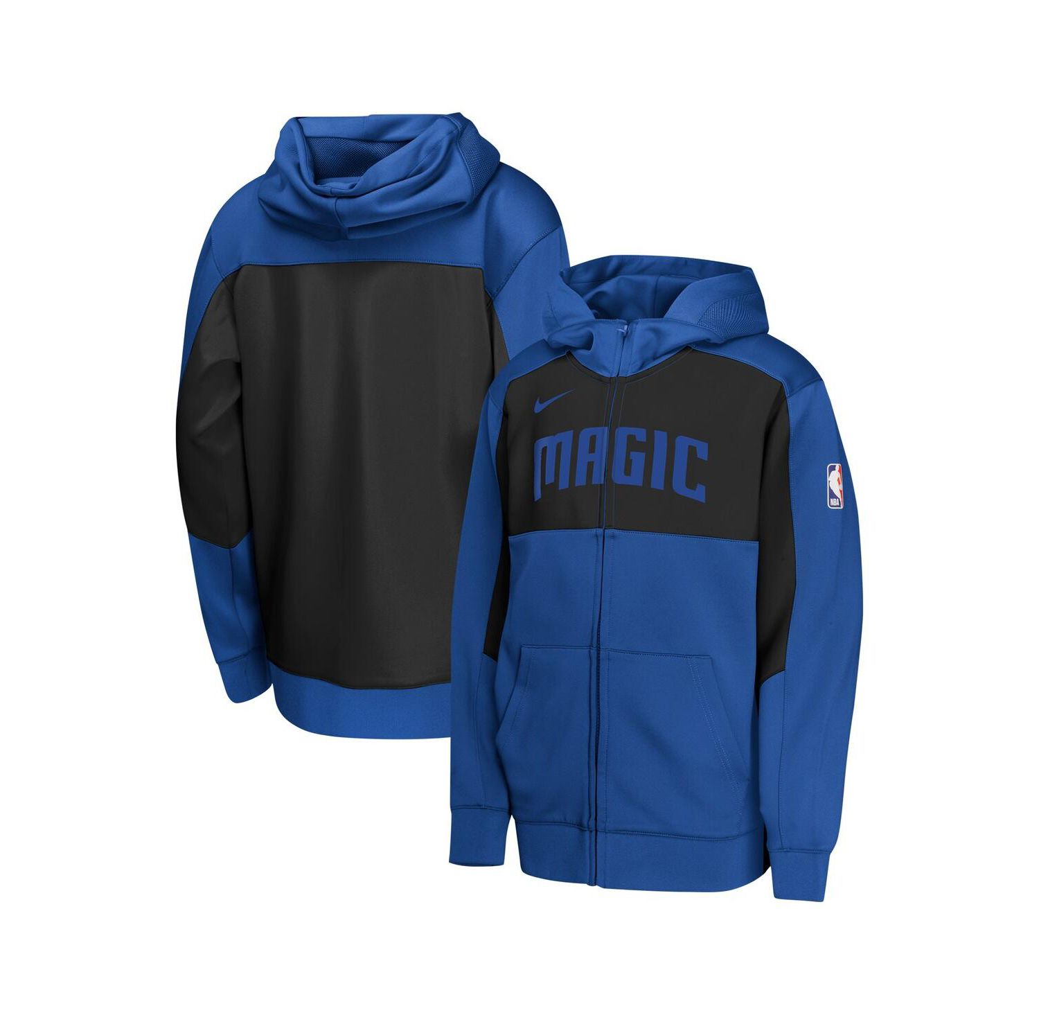 Big Boys and Girls Blue/Black Orlando Magic Authentic On-Court Showtime Performance Full-Zip Hoodie