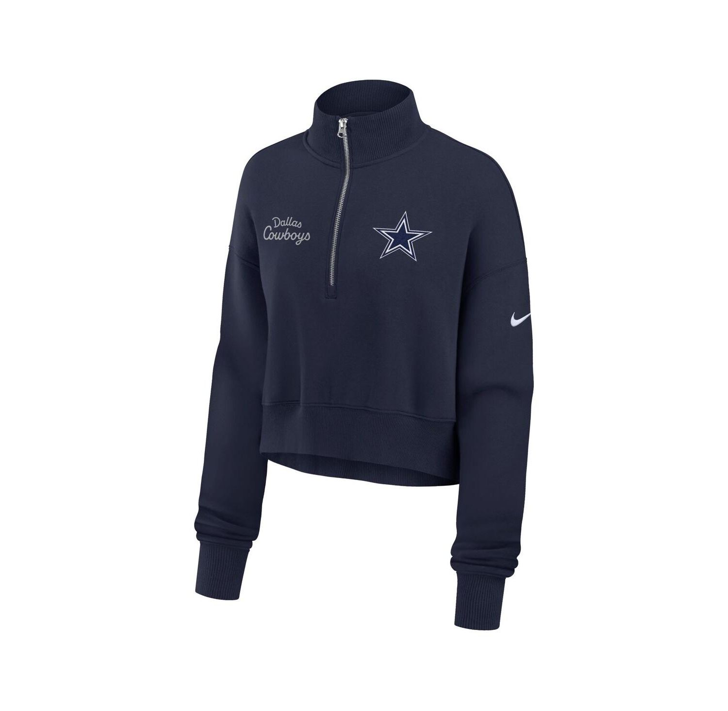 Women's Navy Dallas Cowboys Primetime Phoenix Half-Zip Sweatshirt