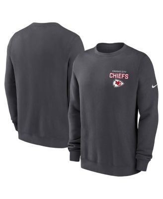 Nike - Men's Anthracite Kansas City Chiefs Primetime Club Fleece Pullover Sweatshirt