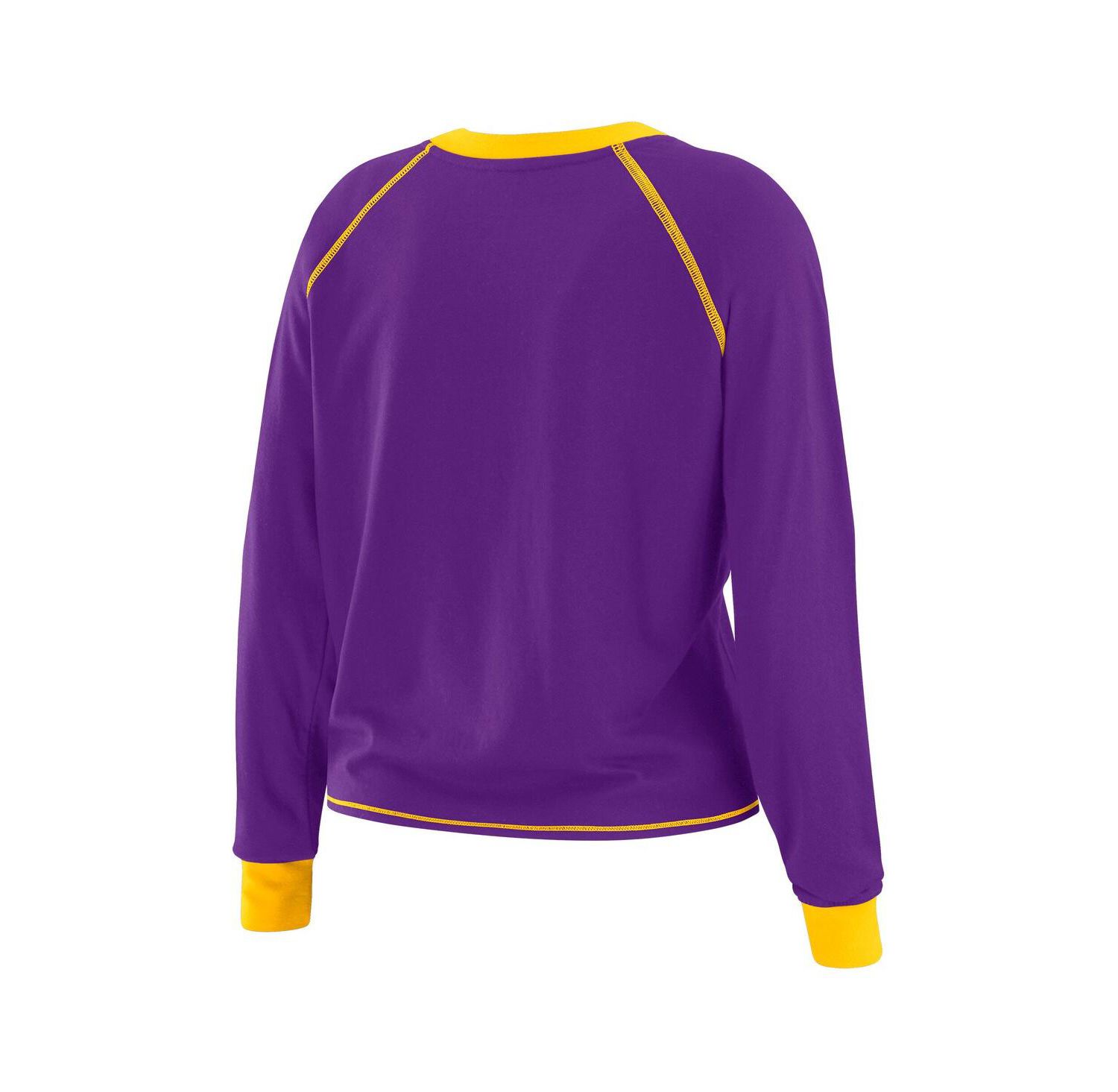 Women's Purple/Gold Minnesota Vikings Tie-Front Long Sleeve Top