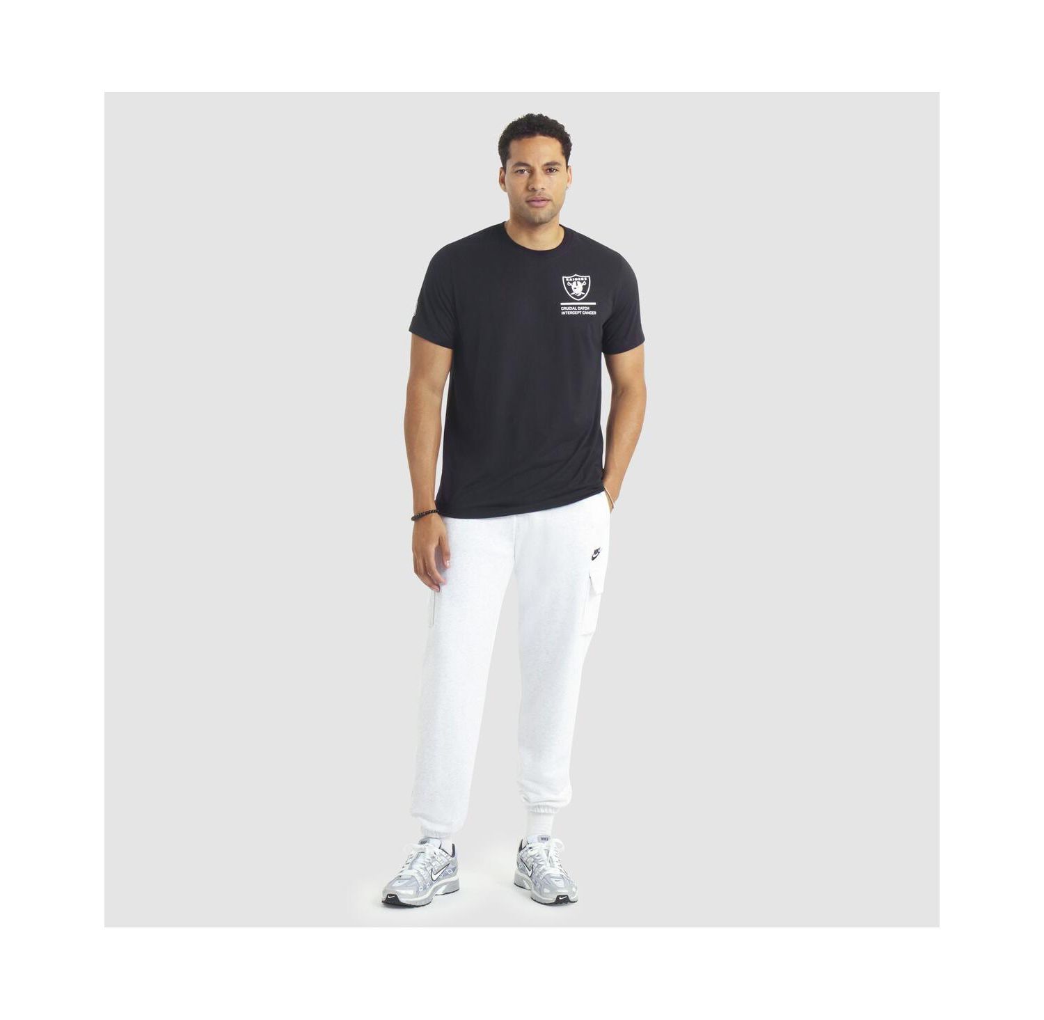 Men's Black Las Vegas Raiders 2025 NFL Crucial Catch Tri-Blend Dri-FIT T-Shirt