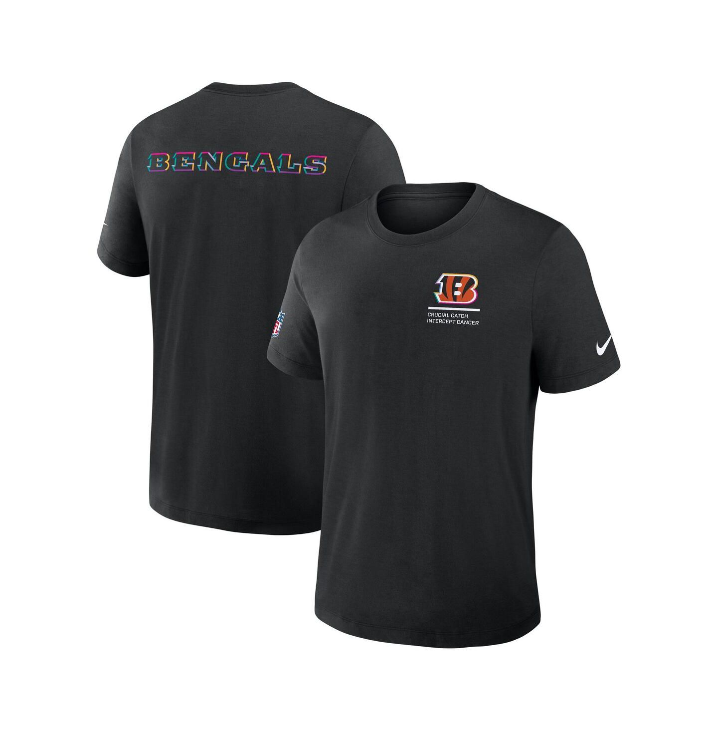 Мужская футболка Nike Black Cincinnati Bengals 2025 NFL Crucial Catch Tri-Blend Dri-FIT — фото 1