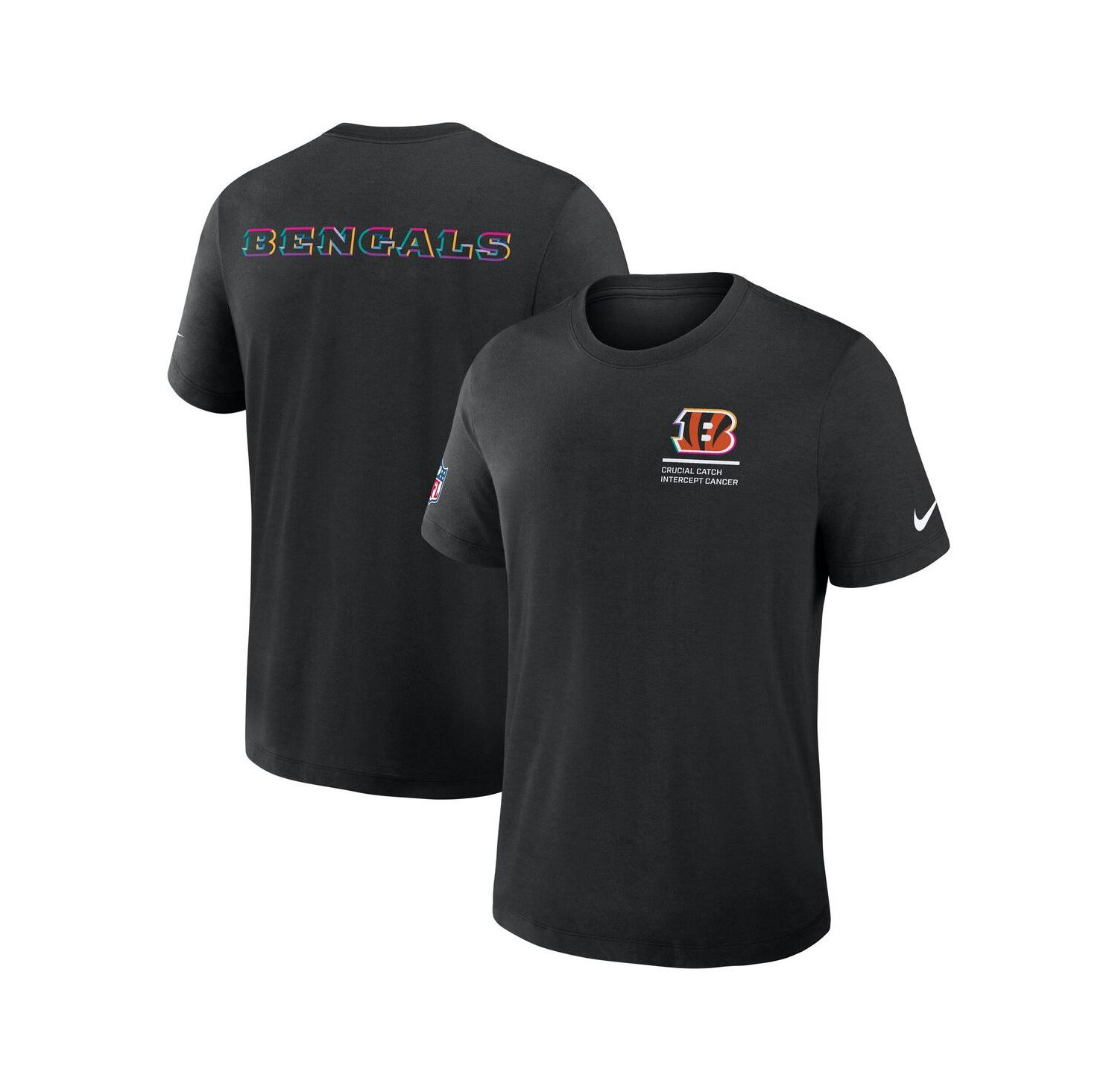 Men's Black Cincinnati Bengals 2025 NFL Crucial Catch Tri-Blend Dri-FIT T-Shirt