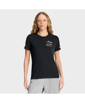 Nike - Women's Black Baltimore Ravens 2025 NFL Crucial Catch Tri-Blend Dri-FIT T-Shirt