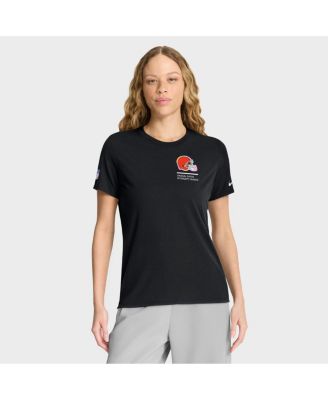 Nike - Women's Black Cleveland Browns 2025 NFL Crucial Catch Tri-Blend Dri-FIT T-Shirt