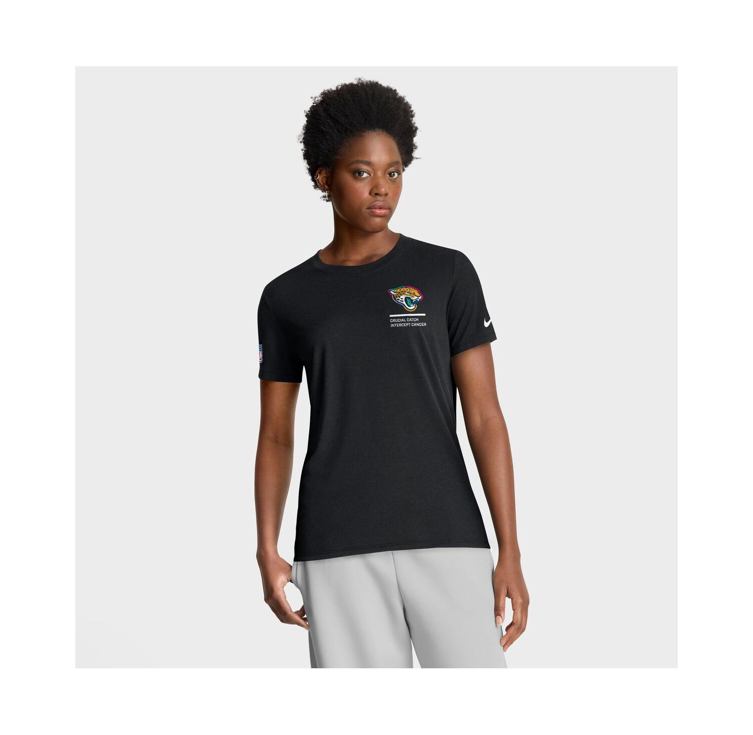 Women's Black Jacksonville Jaguars 2025 NFL Crucial Catch Tri-Blend Dri-FIT T-Shirt