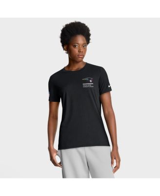 Nike - Women's Black New England Patriots 2025 NFL Crucial Catch Tri-Blend Dri-FIT T-Shirt