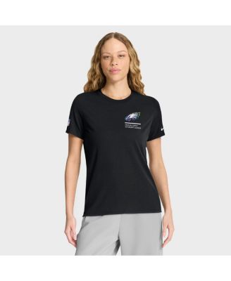 Nike - Women's Black Philadelphia Eagles 2025 NFL Crucial Catch Tri-Blend Dri-FIT T-Shirt