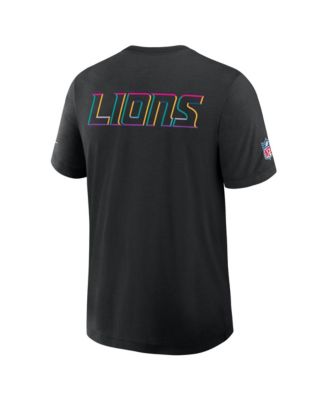 Men's Black Detroit Lions Tall 2025 NFL Crucial Catch Tri-Blend Dri-FIT T-Shirt