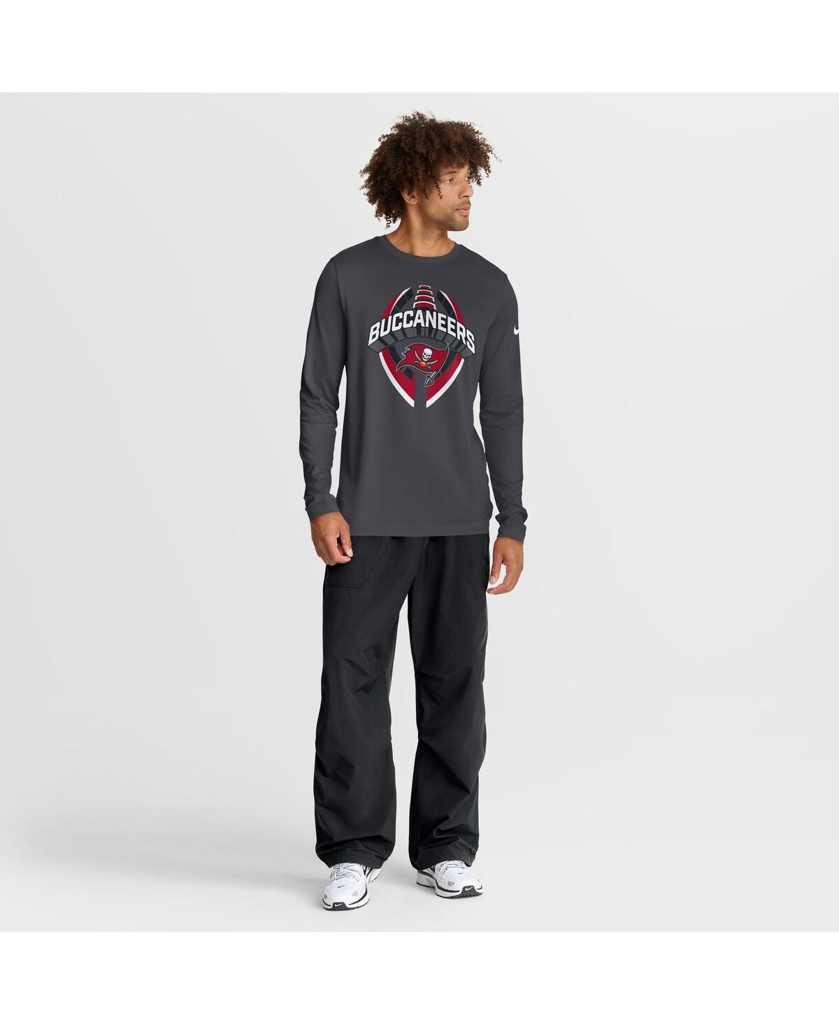 Nike Men's Anthracite Tampa Bay Buccaneers Primetime Legend Icon Performance Long Sleeve T-shirt In Gray