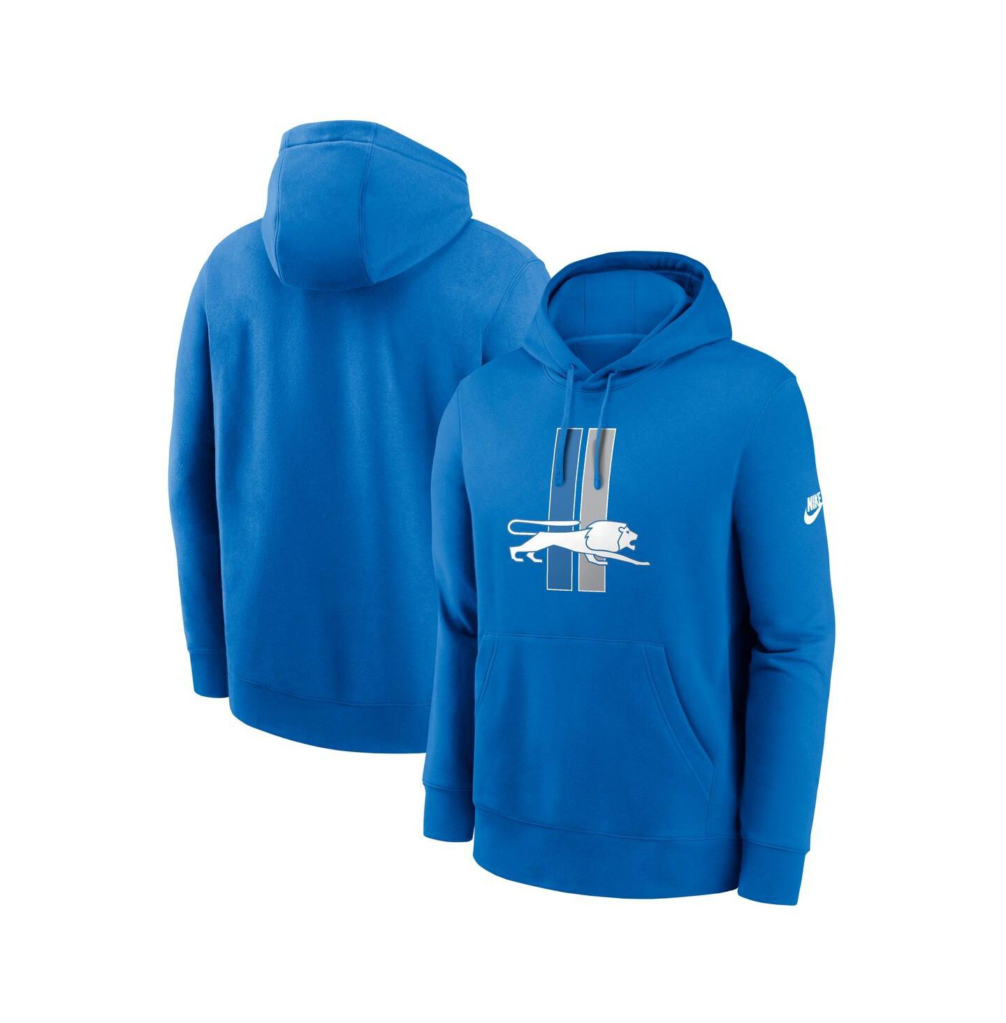 Мужское худи Nike Blue Detroit Lions Club Fleece Pullover — фото 1