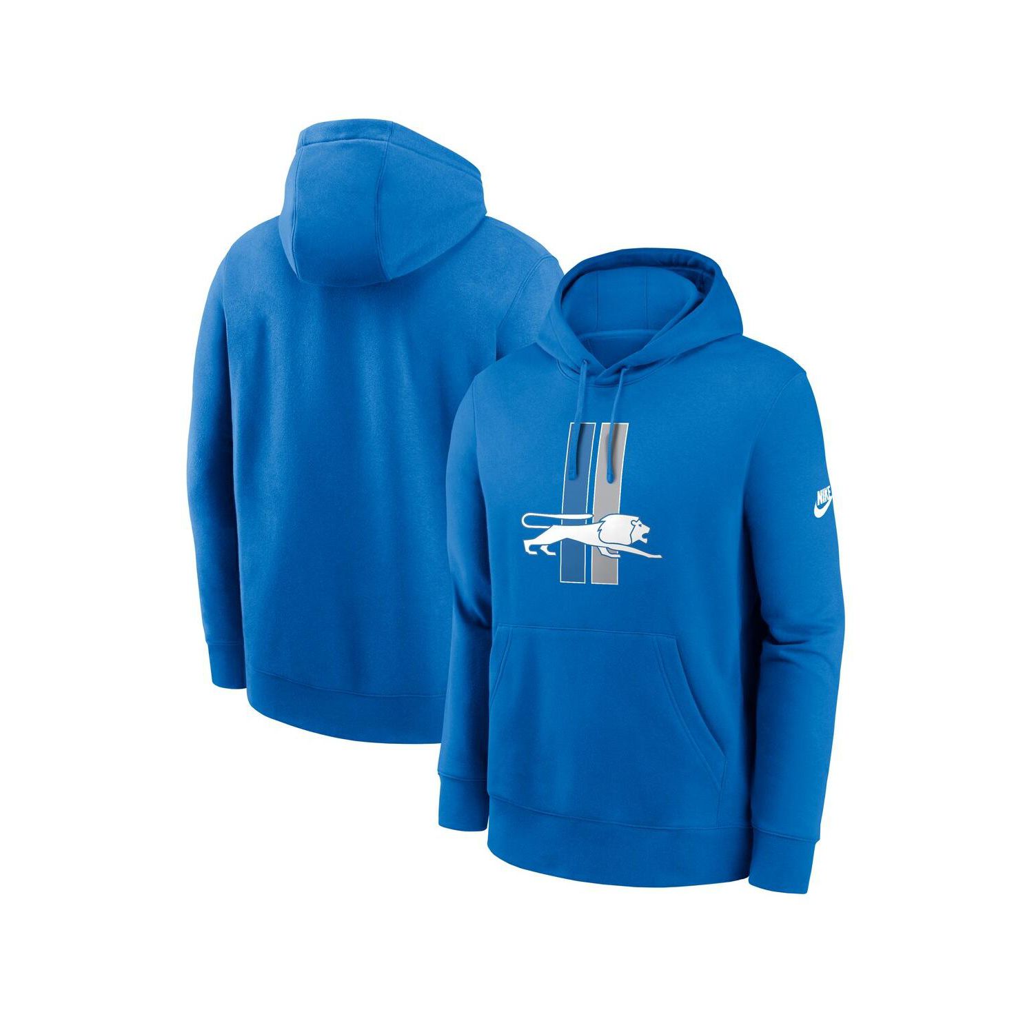 Men's Blue Detroit Lions Club Fleece Pullover Hoodie
