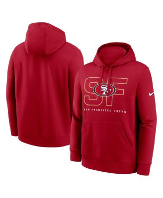 Nike - Men's Scarlet San Francisco 49ers Busted Play Club Fleece Pullover Hoodie