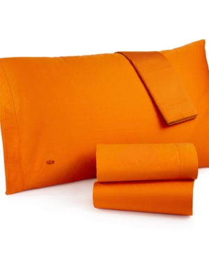 Closeout Lacoste Pair of Brushed Twill Wrinkle Resist King Pillowcases Bedding