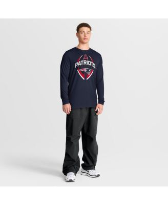 Men's Navy New England Patriots Primetime Legend Icon Performance Long Sleeve T-Shirt