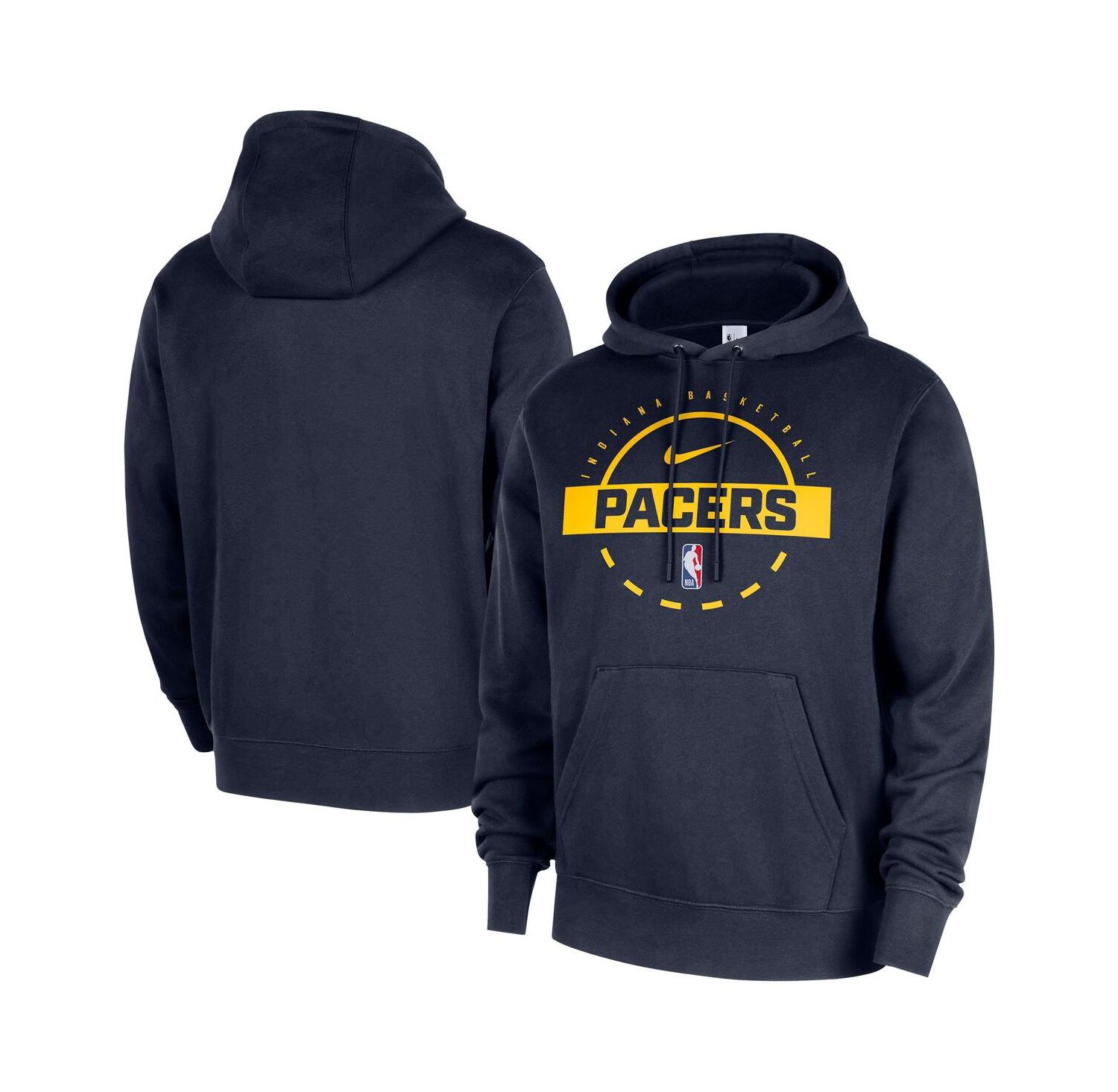 Men's Navy Indiana Pacers 2025/26 Authentic Practice Club Pullover Hoodie