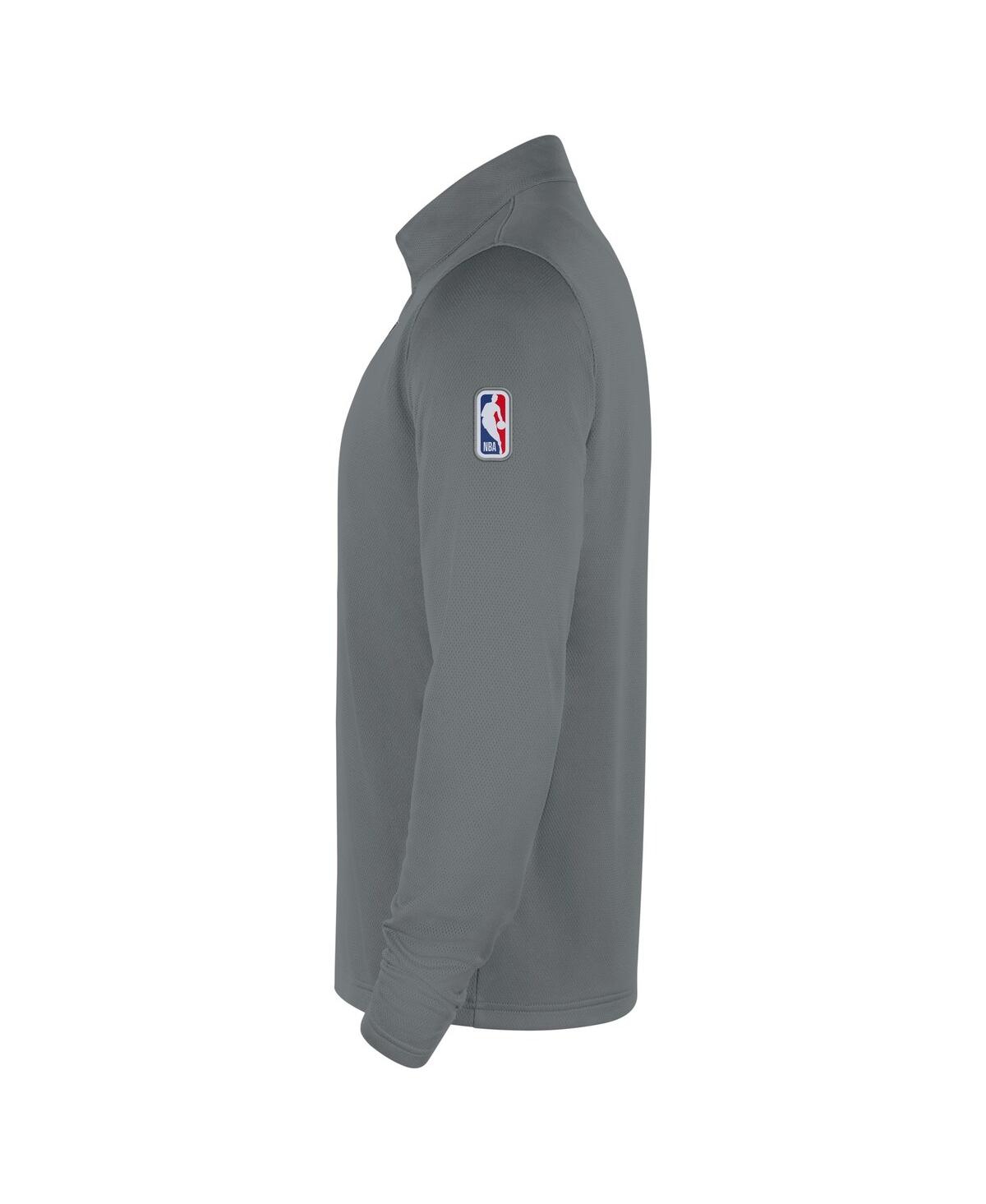 Nike Men's Silver San Antonio Spurs 2025/26 Authentic Coaches Quarter-zip Dri-fit Hoodie In Gray