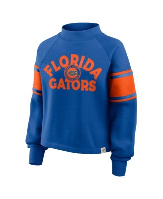 Women's Royal Florida Gators Oversized Hometown Premium Punt Coverage Raglan Pullover Sweatshirt