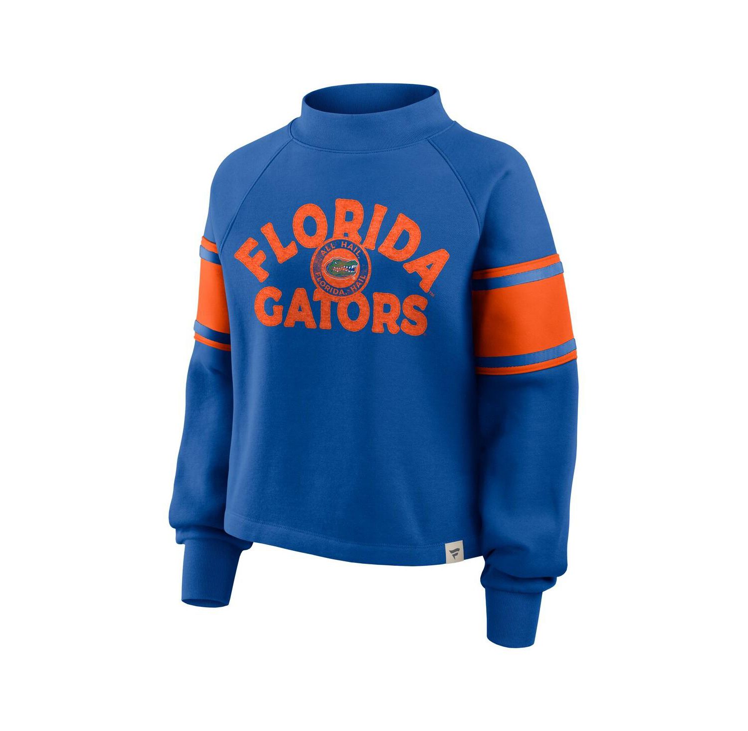 Women's Royal Florida Gators Oversized Hometown Premium Punt Coverage Raglan Pullover Sweatshirt