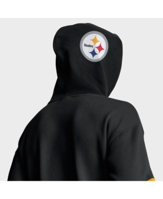 Men's Black Pittsburgh Steelers Helmet Pullover Hoodie